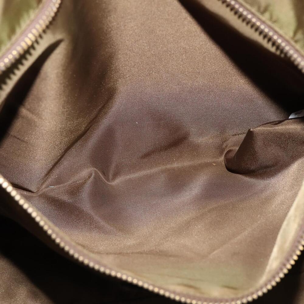 PRADA Tote Bag Nylon Khaki Gold Auth gh915 - Picture 11 of 16